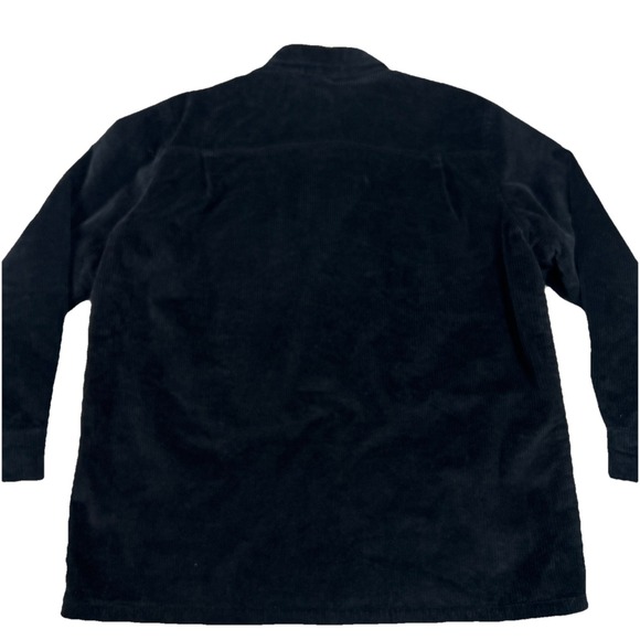 Levi's Skate Black Corduroy Quilted Lined Mens Large Jacket Button Shirt Shacket - Picture 8 of 9